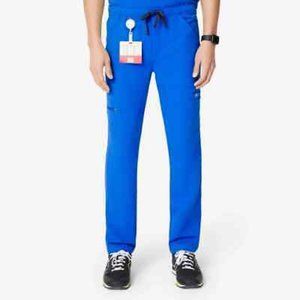 FIGS Technical Collection Men's Cairo Cargo Scrub Pants Size Medium Royal Blue